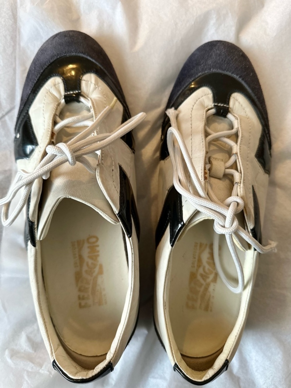 Salvatore Ferragamo Lace-Up Tennis Flats - Picture 13 of 16